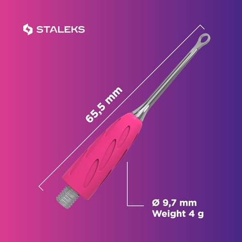 STALEKS PRO UNIQ Combo Loop Cuticle Pusher Tip, Replaceable Working Part - size: for manicure, style: loop pusher