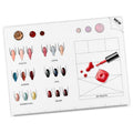 Ipetboom Acrylic Nail Mat Silicone Training Sheet - Manicure Mat Practice Pad - Flexible Roll Up Nail Art Trainer Sheet for Application Fingernails Practice Supply