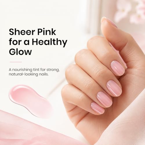 Beetles Nail Strengthener and Growth Pink Nail Polish, Nail Care Treatment - color: D-Pink-1