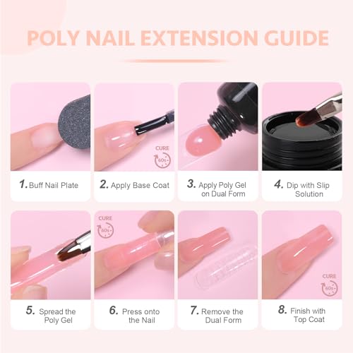 GAOY 60g Poly Gel for Nail Extensions, Builder Gel, Milky Nude - color: Milky Nude
