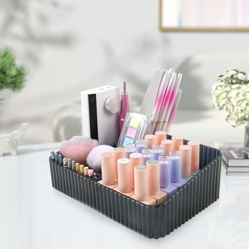 Nail Drill Holder, 10 Holes Nail Drill Machine & Bits Storage Box - color: Black
