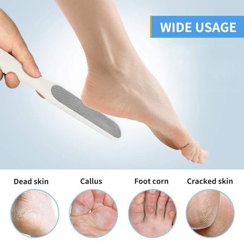 Fu Store 2 Pack Foot Files Callus Remover Foot Rasp Dual Sided Foot File - color: White