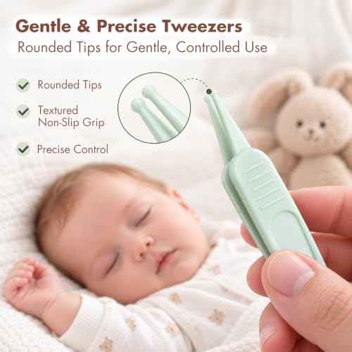 Baby Nail Kit, 4-in-1 Baby Nail Care Set with Cute Case, Baby Nail Clipper, Scissor, Nail File & Tweezer, Baby Manicure Kit and Pedicure kit for Newborn, Infant, Toddler, Kids-Owl Blue - color: Blue