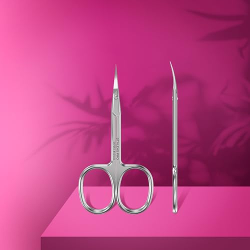 STALEKS PRO Expert 11 Left-Handed Cuticle Scissors, 18 mm Curved Blades - size: S