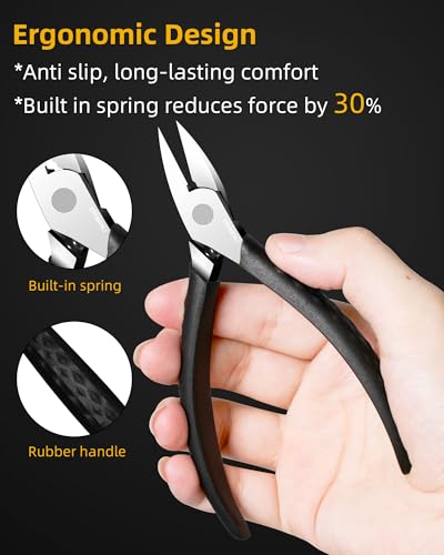 EBEWANLI Nail Nippers, Straight Toenail Clippers for Thick Toenails - style: Long handle