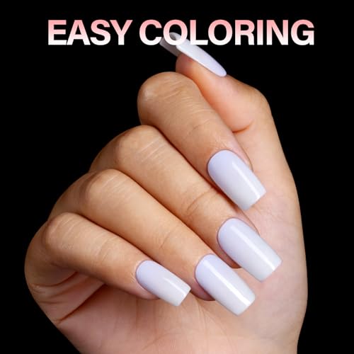 AILLSA Medium Square Fake Nail Tips 240Pcs Square Press on Nails Pre-Shaped