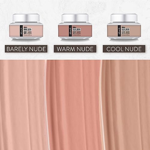 IBD Dual Builder Gel for Nails, Round – Soft Gels and Adhesive Soak Off UV/LED Curable, Strong Long-Lasting Nail Enhancement, Sculpting Extension, Cool Nude, 0.5 oz, 1 Pack - color: Cool Nude