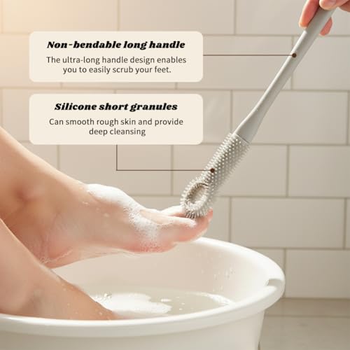 4 Pack Toe Cleaning Brushes with Long Handles