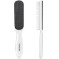 Dual Sided Nano Glass Foot File White with Cleaning Brush - style: White Pedicure Foot File