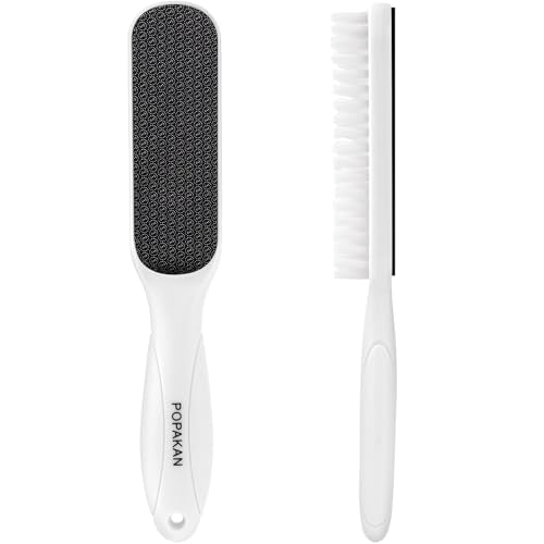 Dual Sided Nano Glass Foot File White with Cleaning Brush - style: White Pedicure Foot File