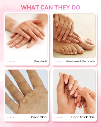Makartt Nail Drill Bits Sanding Bands - 100 Pcs 180/240 Grit 3.1mm Pink - size: 180-240 Grit
