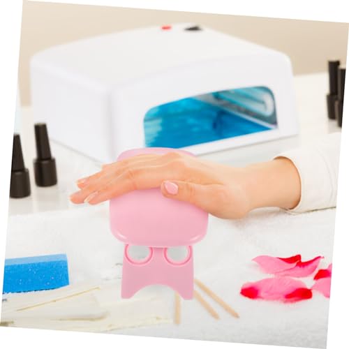 Pink Plastic Nail Art Hand Rest Cushion for Manicure Tables - color: Pink