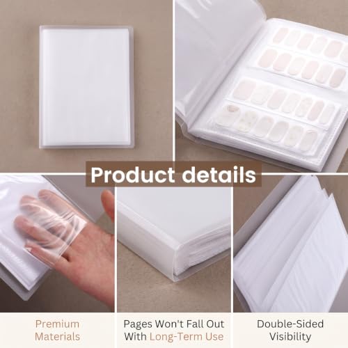 80 Slots Nail Sticker Book, Nail Art Stickers Organizers Storage