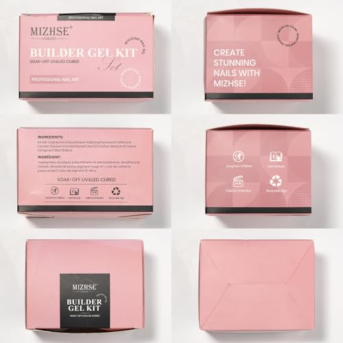 MIZHSE Clear Solid Builder Gel For Nails, 30g Non-Sticky Nail Extension Hard Builder Gel, Nail Strengthen 3D Sculpting Nail Art for Carving Modeling Soak Off Manicure Home - color: 30g Clear