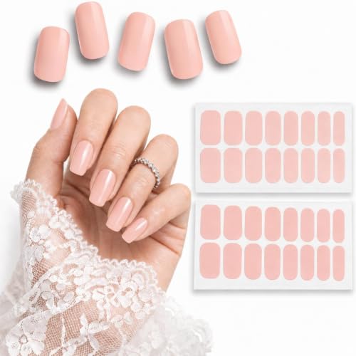 No UV Nail Stickers, 32 Nail Wraps, Zero Dry Time, Blush Pink - color: Blush Pink