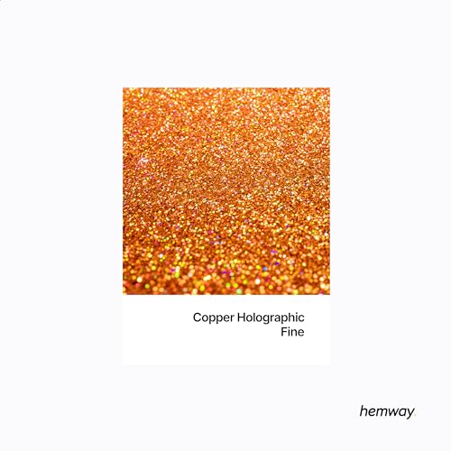 Hemway Biodegradable Glitter Copper Holographic 3.5oz Eco Friendly Fine - color: Copper Holographic, size: Fine (1/64" 0.015" 0.4mm)