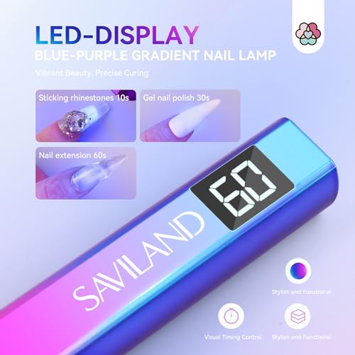 SAVILAND U V Light for Gel Nails, Mini Handheld U V LED Nail Lamp, 12W - color: A-U V Light for Nails