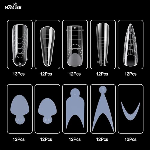 120PCS French Silicone Sticker Nail Dual Form Set Duet Nail System Reusable Pad Quick Building Mold Tips