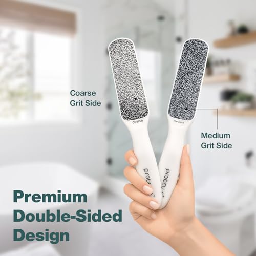 Probelle Double Sided Nickel Foot File Callus Remover, White - color: White