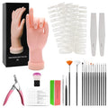 Coitak Manicure Training Hand Nail Kit for Beginners, Flexible Fake Hand