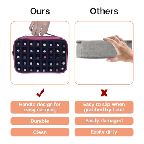 2 Pcs Small Clear Nail Polish Organizer Holds 80 Bottles Nail,RoseRed - color: Rose Red-2pcs