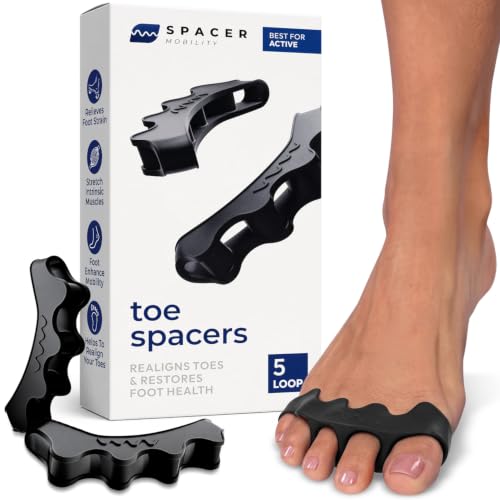 Spacer Mobility Toe Spacer, 5-Loop Silicone Toe Separators for Men & Women - size: 5-Loop