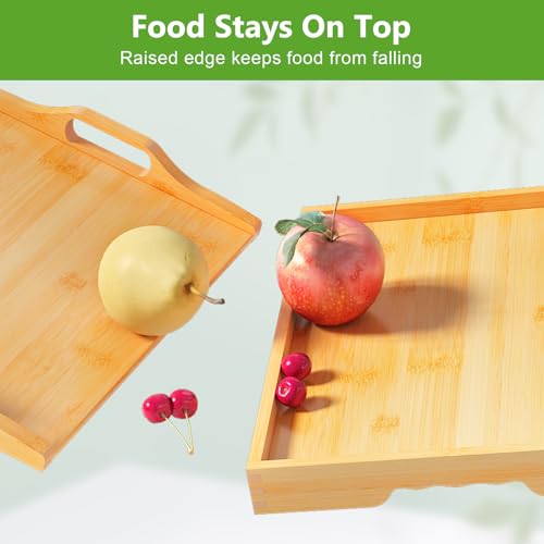 Youpehom Bamboo Bed Tray Table with Folding Legs, Large, Bamboo - color: Bamboo, size: Large