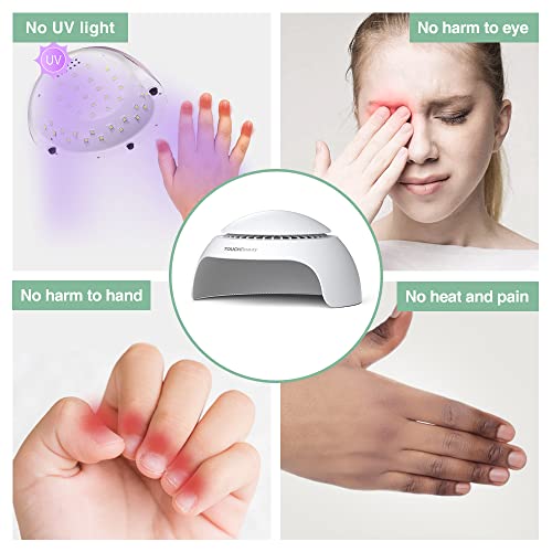 TOUCHBeauty Nail Dryer for Kids Teens Beginners: LED Fan & Light, Safe, Battery Powered, Non-Hands Tanned Version (TB-2130)