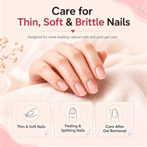 Beetles Nail Strengthener and Growth Pink Nail Polish, Nail Care Treatment - color: D-Pink-1