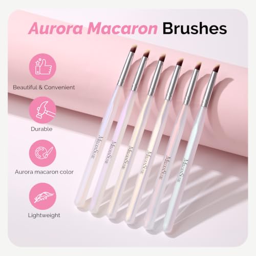 MelodySusie 6Pcs Ombre Nail Brushes - size: 6 Pcs - Ombre