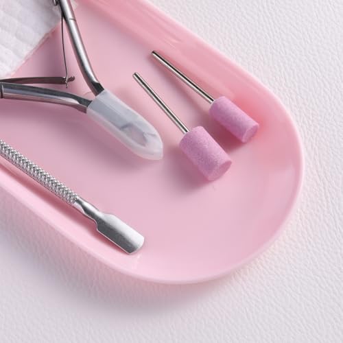 Manicure Tools Storage Tray 3Pcs Oval Plastic Display Dish