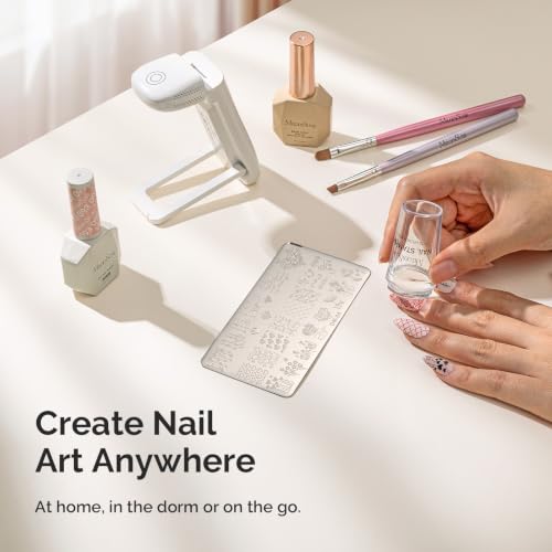 MelodySusie Nail Stamping Plates Set 3, Reusable Nail Art Plates, 8PCS - color: Silver