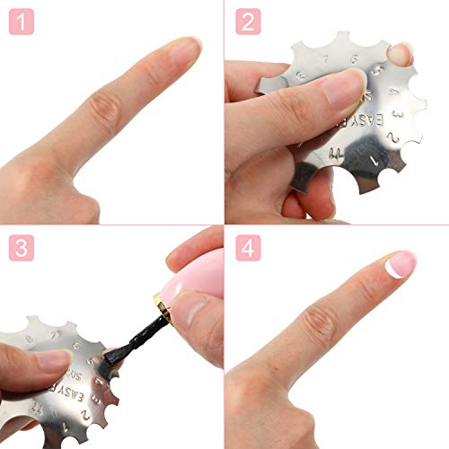 6 Pieces Nail Manicure Edge Trimmer DIY Plate Module, Silver