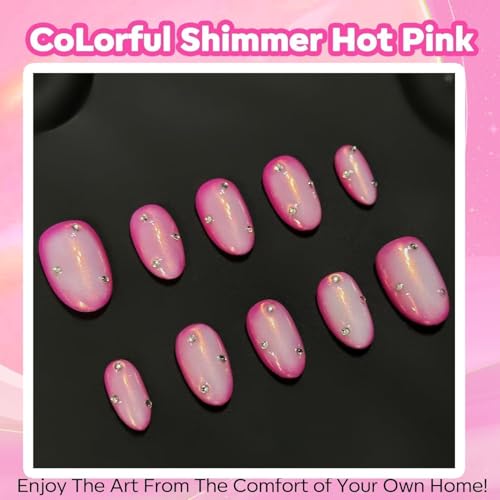 modelones Hot Pink Gel Nail Polish Soak Off UV/LED Gel Polish 15ML - color: A1-Hot Pink Solid