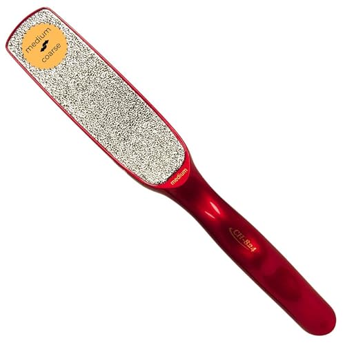 Checi Pro Nickel Foot File - Dual-Sided Foot Callus Remover for Dead Skin Feet Scrubber, Pedicure Tool - style: Medium Dual-sided