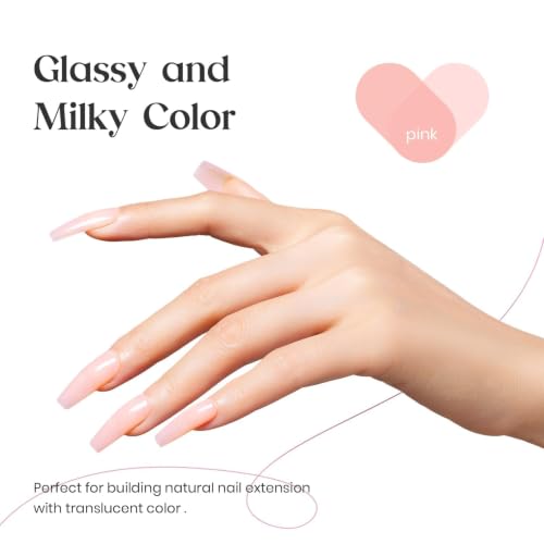 Beetles Pink Builder Nail Gel, 15mL 8 in 1 Gel Builder for Nails - color: B - Blush Pink