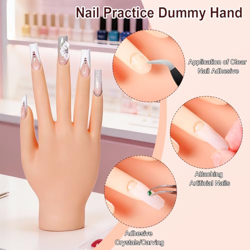 Acrylic Nail Kit for Beginners with UV Light and Drill, Silver