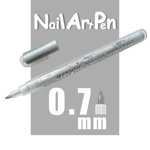Nail Art Pen, 0.7mm Fine Tip, Silver, 1 PCS - size: Silver