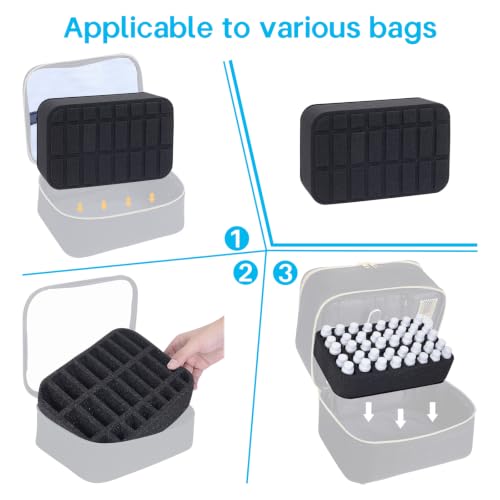 Essential oils Organizer Holder Foam Pad with Slots, can DIY - color: Black 24slots