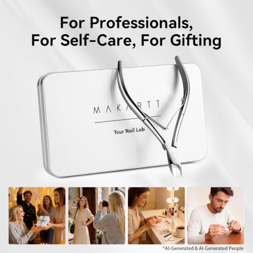 Makartt 5mm Black Titanium Cuticle Nipper, 1/2 Jaw Precision - size: Top Notch Professional Titanium Black