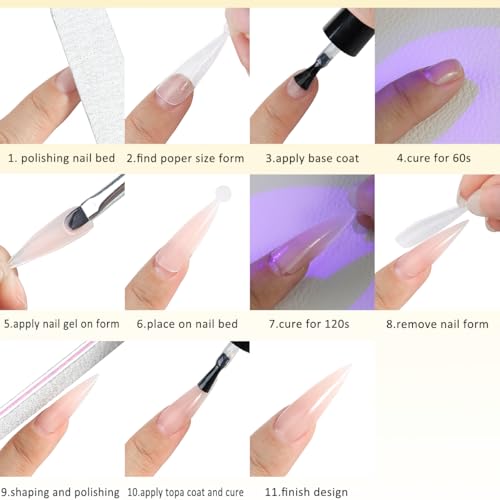 Fcozpjk Builder Gel for Nail Clear Milky White Nude Thickening Nail Gel Set - color: clear milky white nude pink