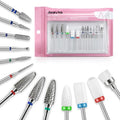 Depvko 13PC Nail Drill Bits Set: 3pcs Tungsten Carbide Drill Bits - color: Silver