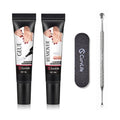 Curvlife Soft Quick Drying 10g Semi Solid Nail Glue with 10ml Remover with Cuticle Pusher Nail Art for Press On Nails Tips No Need for UV Lamp Long Lasting