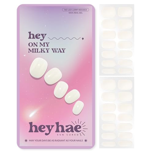 Heyhae Semi Cured Gel Nail Strips - Hey, On My Milky Way - color: Hey, On My Milky Way