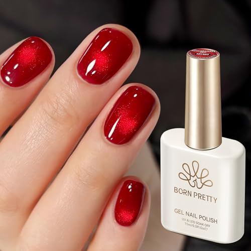 BORN PRETTY Ruby Bloody Red Cat Magnetic Eye Gel Polish Crystal Gel Polish - color: Pomegranate Red
