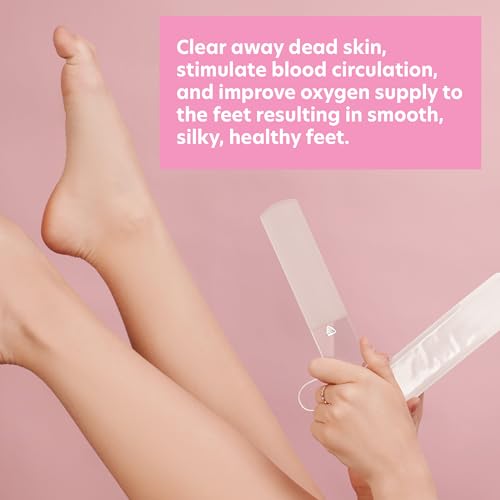 Bona Fide Beauty Czech Glass Foot File with Protective Sleeve (Clear rasp)