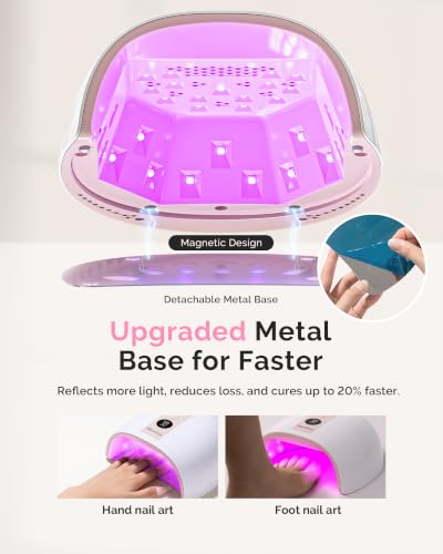 MelodySusie P‑Plus30B UV Nail Lamp for Gels with 3 Timer Smart Sensor - color: B--pink