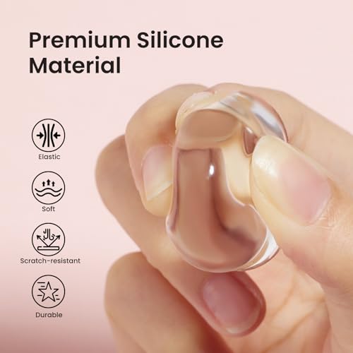 Beetles Nail Stamp French Tip Tool 4Pcs Short Clear Silicone Nails Stamping - color: D - Clear-4
