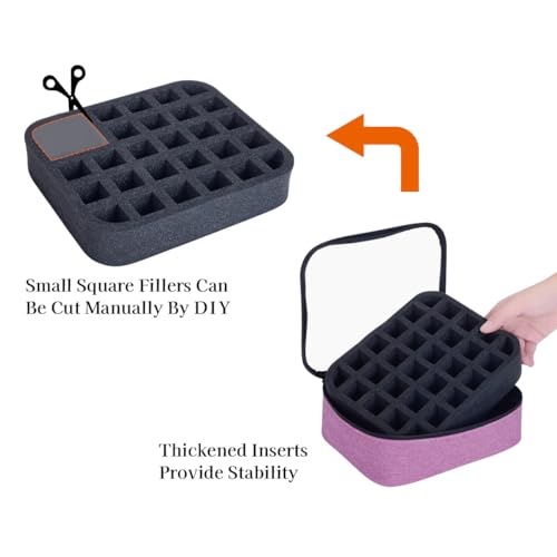Small Clear Nail Polish Organizer Holds 30 bottles(15ml-0.5fl.oz) Nail Polish Case Multifunctional Nail Polish Bag organizer, Cosmetic Travel Makeup Cases for Women Purple - color: Purple, size: 1Pcs-30 bottles