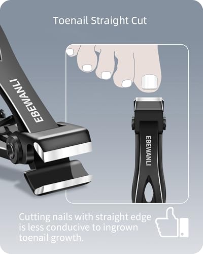 EBEWANLI Straight Nail Clipper, Large Toenail Clippers for Thick Toenails - style: 1 Piece